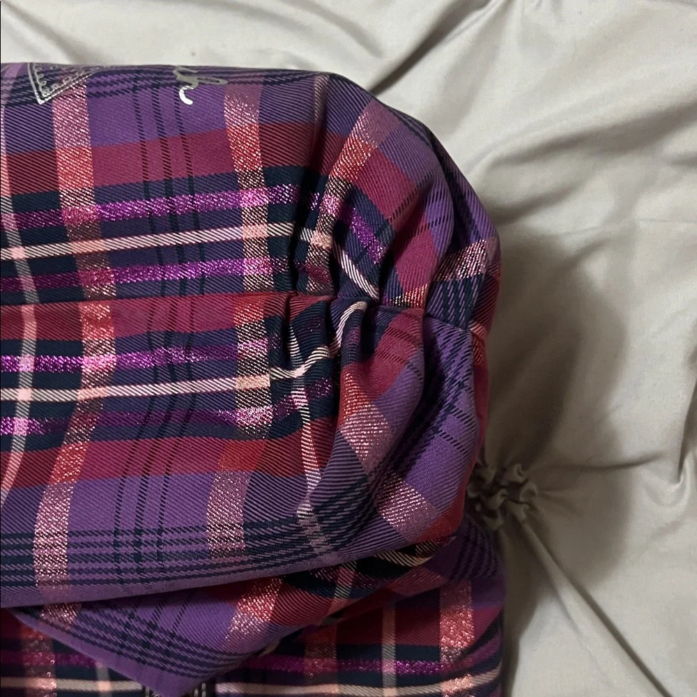 Coach Poppy classic tan and purple tartan large tote (lot of 2, not separating) - Picture 8 of 16